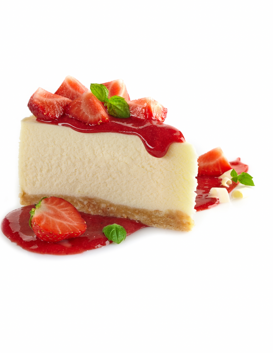 Strawberry topped cheesecake